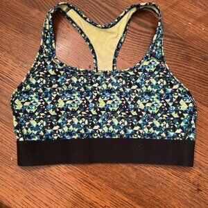 Victoria (Secret) Sport bra, blue green multi, size M